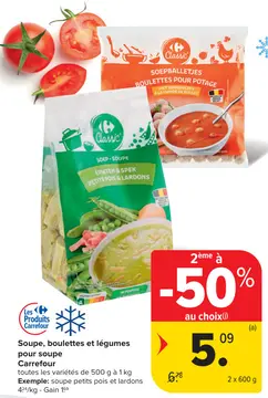 Offre: Soupe, boulettes et légumes pour soupe
