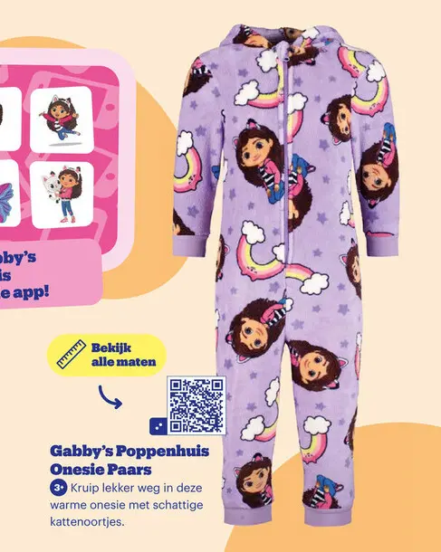 Aanbieding: Gabby's Poppenhuis Onesie Paars