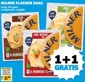 Aanbieding: Milner plakken kaas