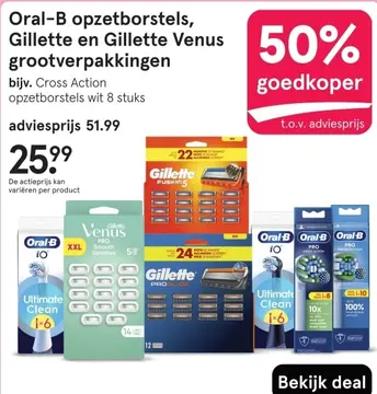 Aanbieding: Oral-B opzetborstels, Gillette en Gillette Ve