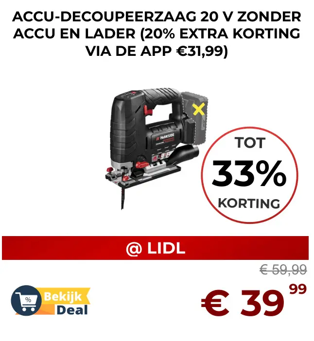 Aanbieding: Accu-decoupeerzaag