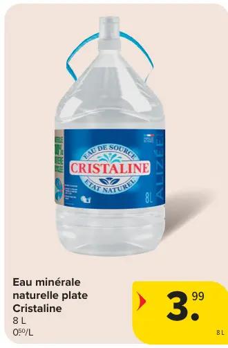 Offre: Eau minérale naturelle plate