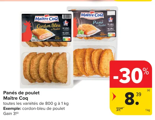 Offre: Panés de poulet