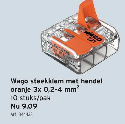 Promotie: steekklem met hendel