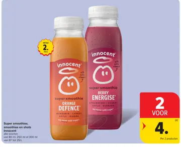 Aanbieding: Super smoothies, smoothies en shots