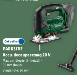 Aanbieding: Accu-decoupeerzaag 20 V