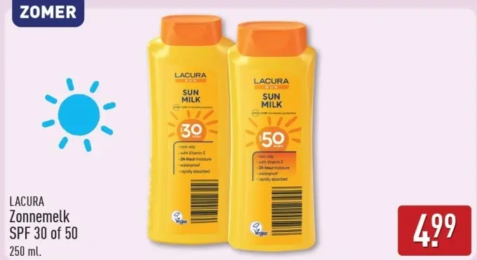 Aanbieding: Zonnemelk SPF 30 of 50