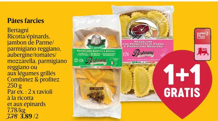 Offre: Pâtes farcies