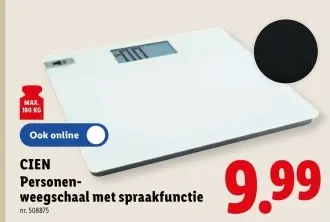 Promotie: Personenweegschaal met spraakfunctie