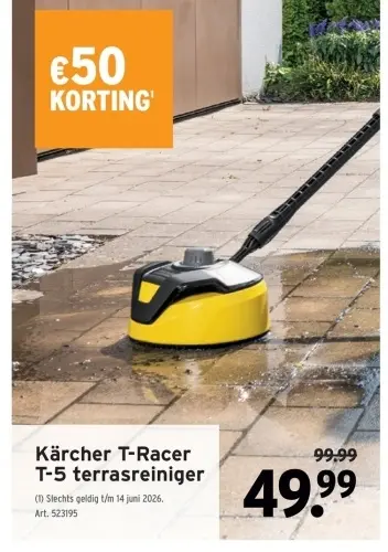Promotie: T-Racer T-5 terrasreiniger