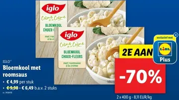 Aanbieding: IGLO Bloemkool met roomsaus