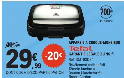 Offre: Appareil a croque-monsieur