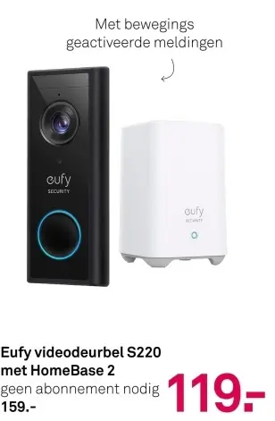 Aanbieding: Eufy videodeurbel S220 met HomeBase 2