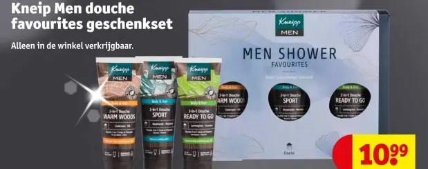 Aanbieding: Kneipp Men douche favourites geschenkset