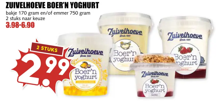 Aanbieding: Zuivelhoeve boer'n yoghurt