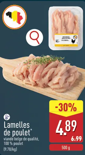 Offre: Lamelles de poulet