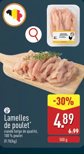 Offre: Lamelles de poulet
