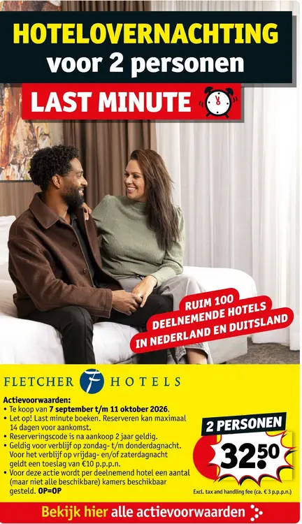 Aanbieding: Hotelovernachting voor 2 personen Last Minute