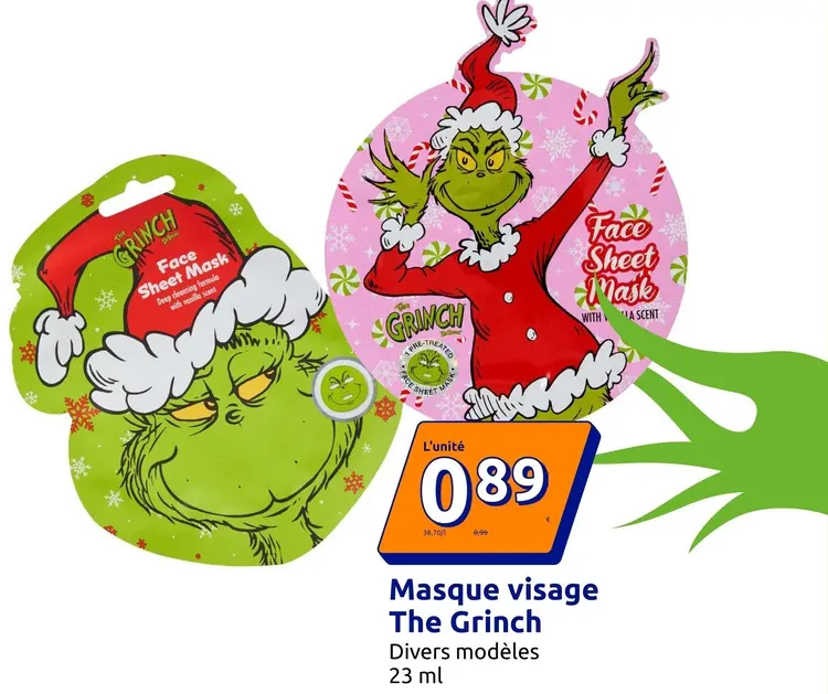 Offre: Masque visage The Grinch