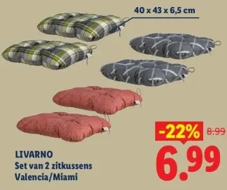 Aanbieding: Set van 2 zitkussens