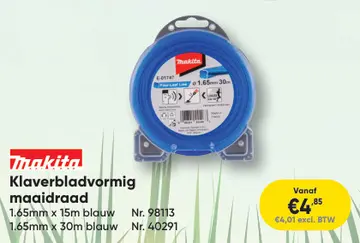Aanbieding: Klaverbladvormig maaidraad