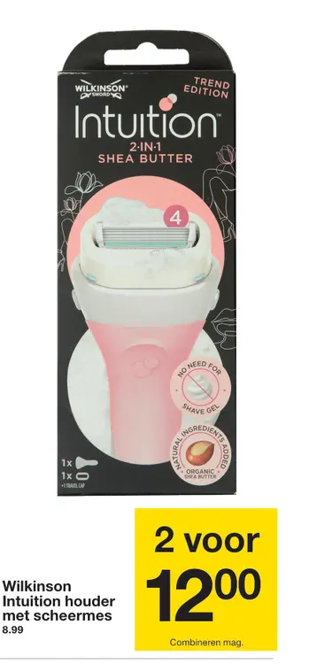 Promotie: Intuition houder met scheermes