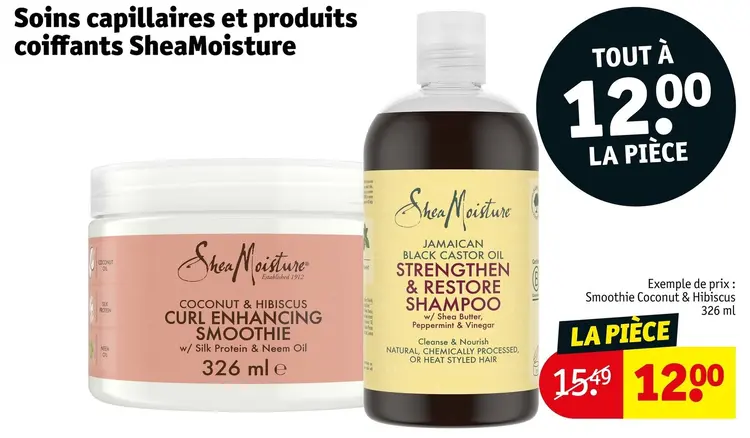 Offre: Soins capillaires et produits coiffants SheaMoisture