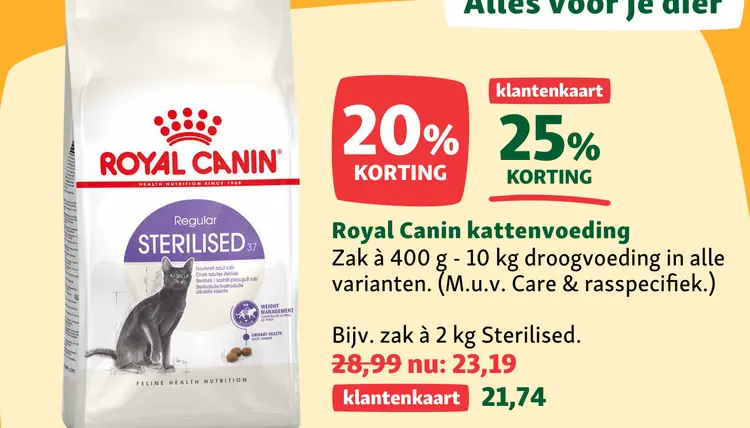 Aanbieding: Royal Canin kattenvoeding