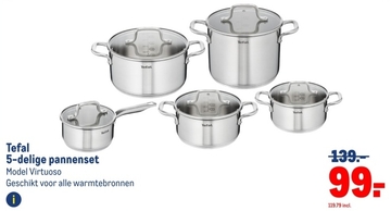 Aanbieding: 5-delige pannenset Model Virtuoso