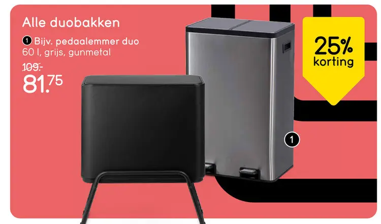 Aanbieding: Pedaalemmer duo