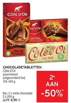 Aanbieding: Chocoladetabletten