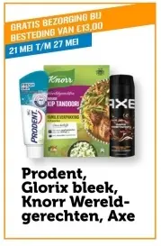 Aanbieding: Prodent, Glorix bleek, Knorr Wereldgerechten, Axe