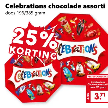 Aanbieding: Celebrations chocolade assorti