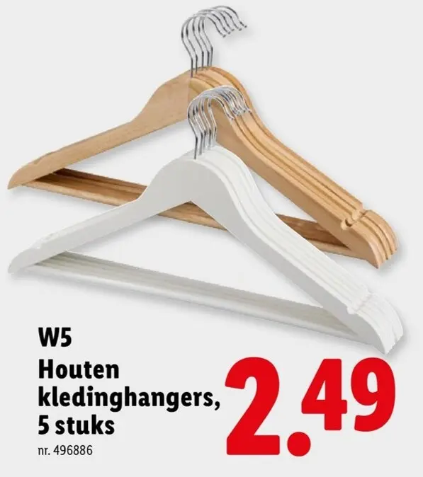Promotie: Houten kledinghangers