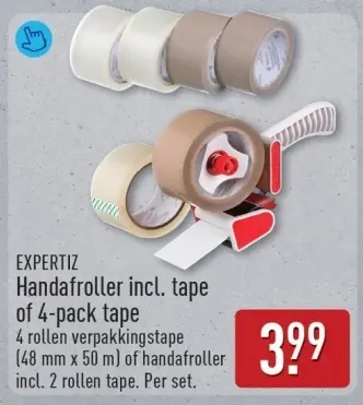 Aanbieding: Handafroller incl. tape of 4-pack tape
