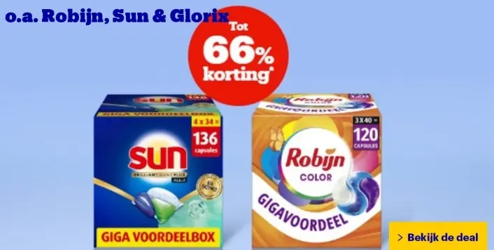 Aanbieding: Robijn Color Gigavoordeel, Sun Brilliant Shine