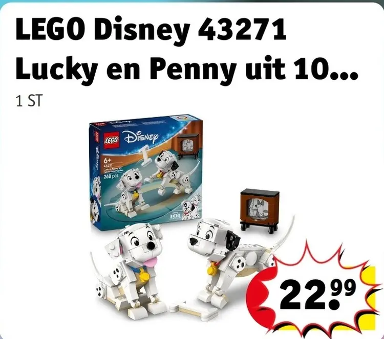 Aanbieding: LEGO Disney 43271 Lucky en Penny uit 101 Dalm