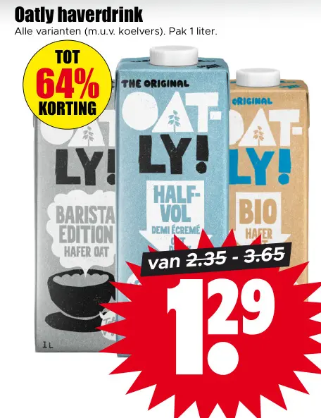 Aanbieding: Oatly haverdrink