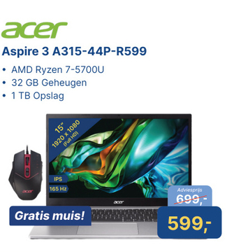 Aanbieding: Acer Aspire 3 A315-44P-R599