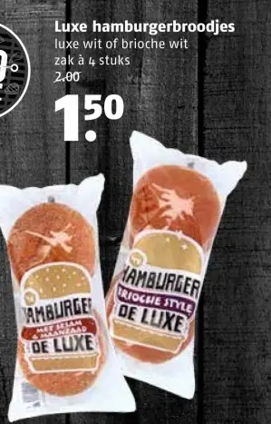 Aanbieding: Luxe hamburgerbroodjes