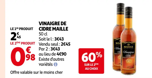 Promotie: Vinaigre de cidre