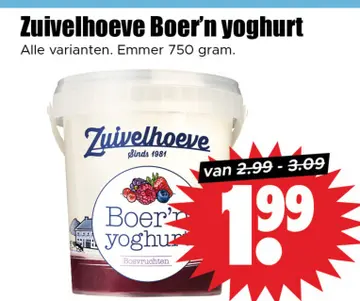 Aanbieding: Zuivelhoeve Boer'n yoghurt