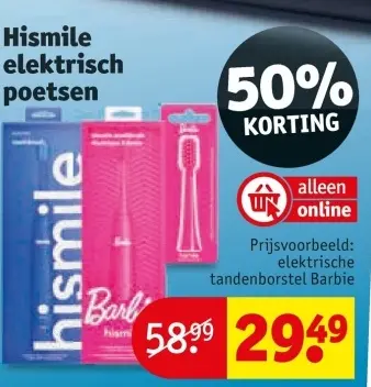 Aanbieding: elektrische tandenborstel Barbie