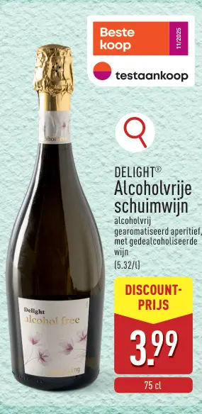 Promotie: Alcoholvrije schuimwijn