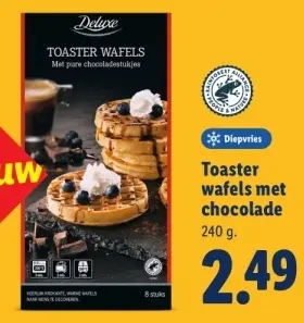 Aanbieding: Toaster wafels met chocolade