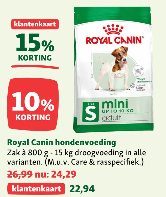 Aanbieding: Royal Canin hondenvoeding