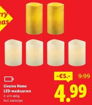 Aanbieding: LED-waskaarsen