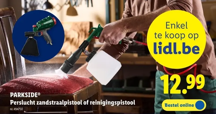 Promotie: Perslucht zandstraalpistool of reinigingspistool