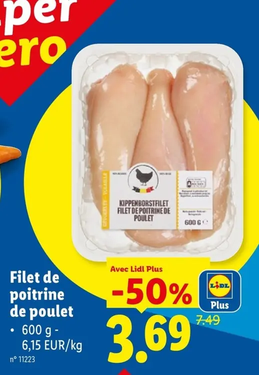 Offre: Filet de poitrine de poulet