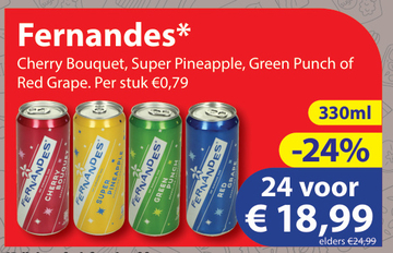 Aanbieding: Fernandes* Cherry Bouquet, Super Pineapple, G